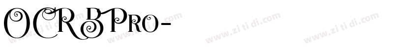 OCR B Pro字体转换